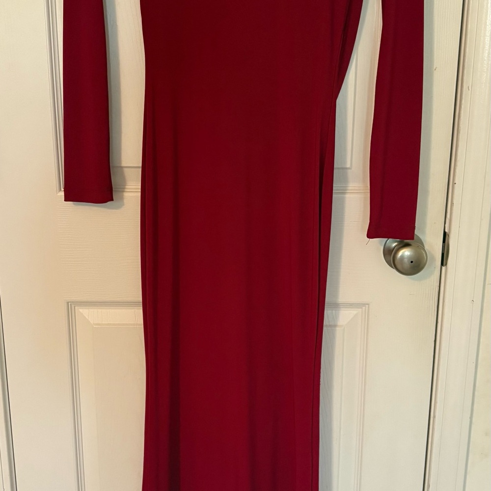 Windsor Bold Red Long Sleeve Dress